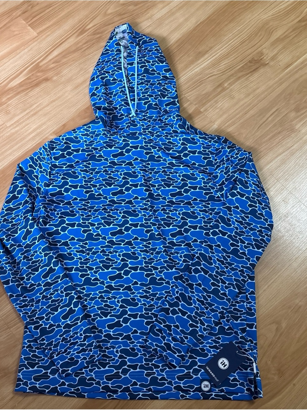 Inward Half Golf Fireside Hoodie Size M Blue Camo Bass Master Classic 2026